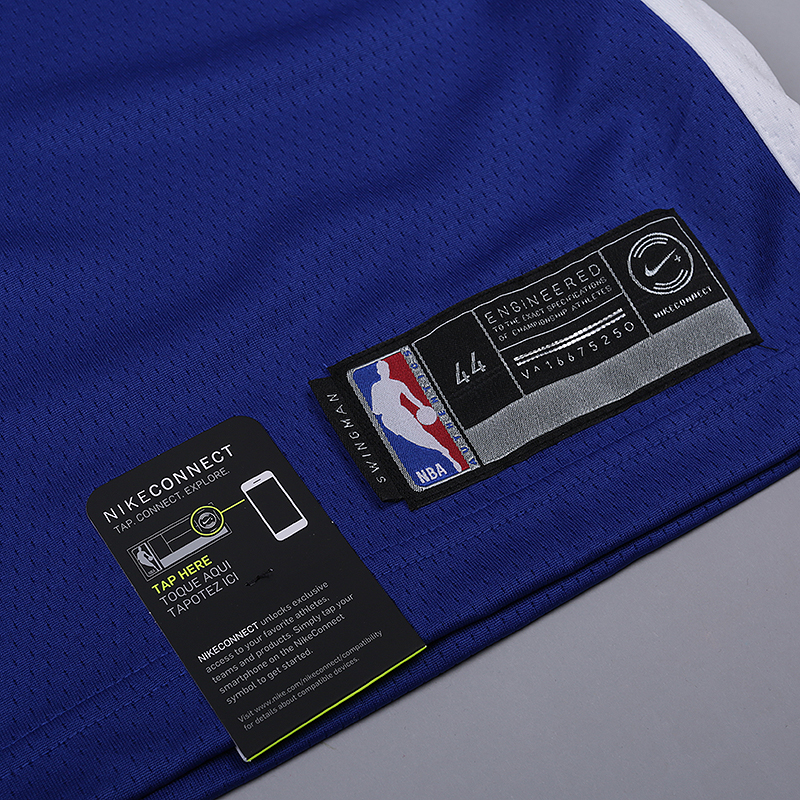мужская синяя майка Nike Kevin Durant Golden State Warriors Icon Edition Swingman 864475-496 - цена, описание, фото 3